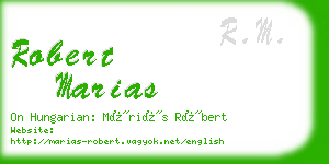 robert marias business card